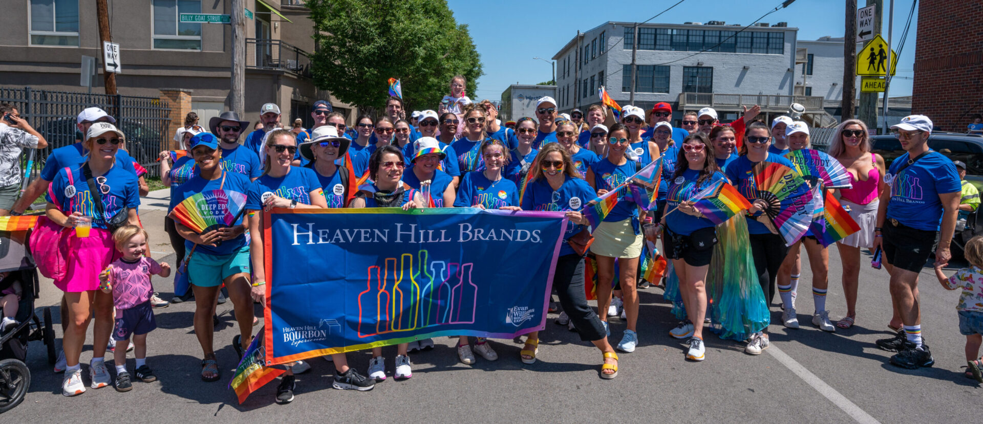 Heaven Hill Brands team picture at pride walk