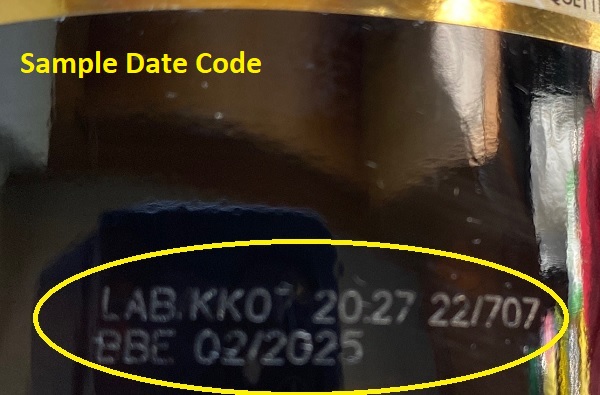 carolans date on bottle