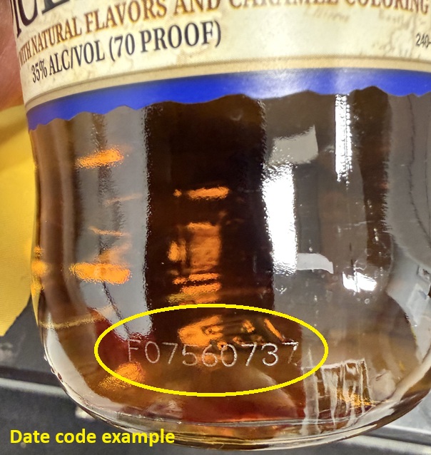 admiral nelson date on bottle