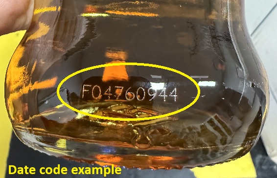 black velvet date on bottle