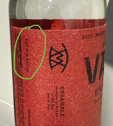vago location date on bottle
