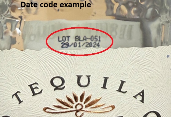 tequila ocho date on bottle